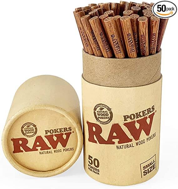 RAW Poker Wooden Sticks | Small | 50 Count Display product image